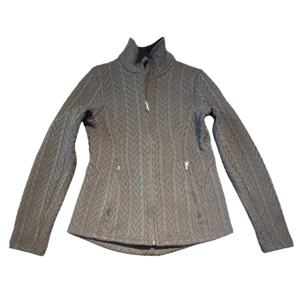 Spyder Women's Major Cable Stryke Fleece Full Zip‎ Jacket Weld Gray Size S